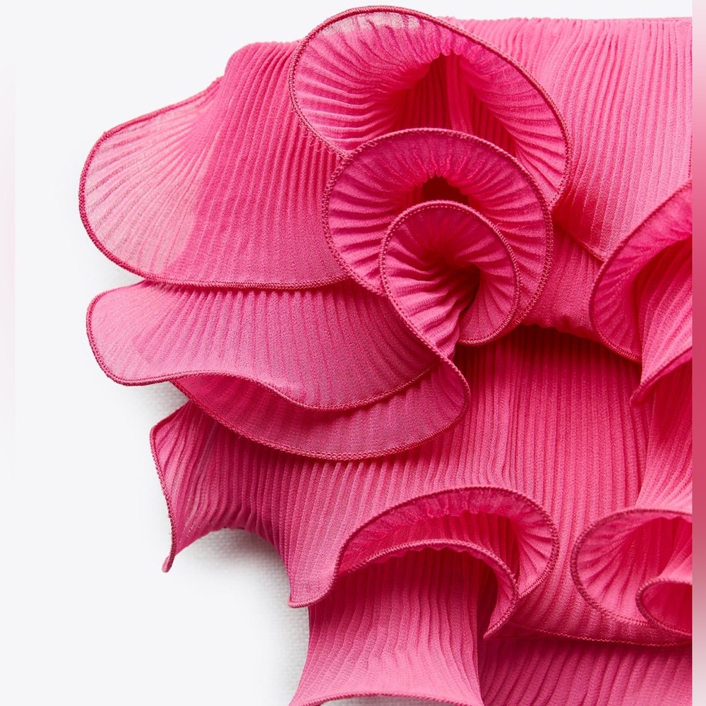 ZARA RUFFLED CROP TOP BLOGGERES FAVORITE - Picture 9 of 9